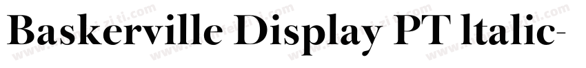Baskerville Display PT ltalic字体转换